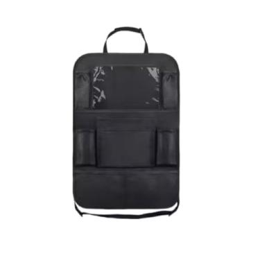 Imagem de Organizador de Banco Traseiro de Carro com Múltiplos Compartimentos, Preto, 61x41cm, À Prova D'água, Fácil de Limpar, com Porta Tablet e Bolsos de Malha