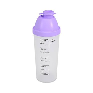 Imagem de Shakeira 500 Ml Copo Transparente Tampa Lilás Lavanda Linha Nutri Coza Lilás Lavanda