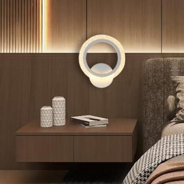 Imagem de Arandela Interna Moderna LED 3 Cores - Luminária de Parede Painel, Cores Dourado/Preto/Branco,Ideal para Quarto, Sala ou Escritório (CD20250559B)