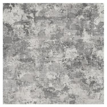 Imagem de HILORUUG Tapete quadrado 7,5 x 7,6 cm lavável: corredor abstrato antiderrapante para casa de banho de entrada - Tapete moderno de piso baixo resistente a manchas fino para a família de animais de