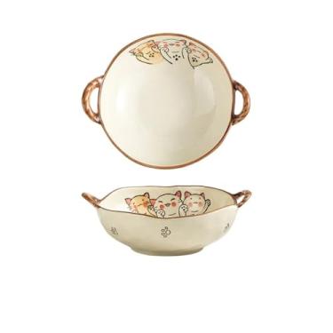 Imagem de Tigelas de sopa resistentes de 750 ml com alças seguras para forno, tigelas de sopa de cebola francesa, tigelas de macarrão profundas resistentes ao calor para família, utensílios de jantar para