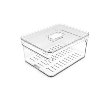 Imagem de Organizador de Geladeira Clear Fresh 2,2L – Acrílico com Tampa, Prático, Transparente e Ideal para Armazenar Alimentos