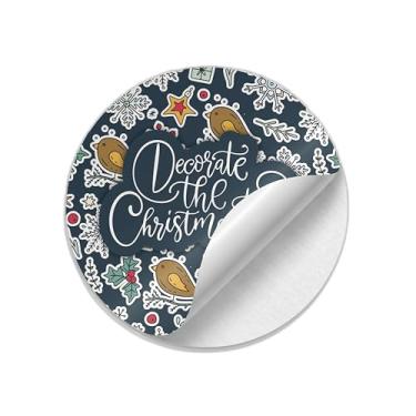 Imagem de Ladrilho Decorativo de Cerâmica com Estampa Natalina para Decoração de Árvore