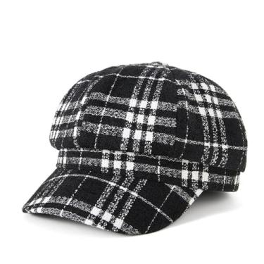 Imagem de GTIANHE-TAN Boina feminina chapéu jornaleiro quatro estações de chapéus modernos para viagens urbanas e festivais, One Size, Ágata