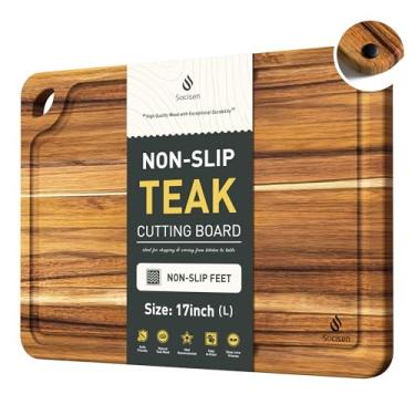 Imagem de Tábua de cortar madeira, tábua de corte dupla face, tábua de servir, cozinha, essencial, casa, aquecimento, anfitriã, presente bandeja de servir para Natal, casamento, aniversário, aniversário, tijolo