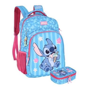 Imagem de Kit Lilo Stitch Angel Mochila Costas + Estojo Box Original - Luxcel, P