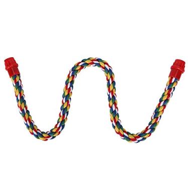 Imagem de Alomejor Poleiro para Pássaros, Suporte de Escalada Ajustável Colorido Com Estrutura de Arame de Ferro Brinquedo de Mastigação e Exercício de 3 Tamanhos para Pássaros Pequenos, Médios e (L)