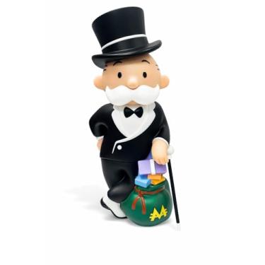 Imagem de Monopoly Man Piggy Bank | Rich Uncle Pennybags Coin Jar | Mr Monopoly Man Bank | Classic Monopoly Board Game Figurine | Banker Piggy Bank Vault Home Decor | Collector's Edition | PVC | 10" X 4.5"