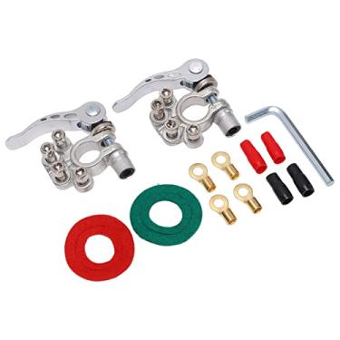 Imagem de Acouto Conectores de Terminal de Bateria de 4 Vias Com Desconexão de Liberação Rápida para Carros, Caminhões, ônibus e Caravanas - Design Premium de Latão e Aço, Fácil Instalação Com Chave