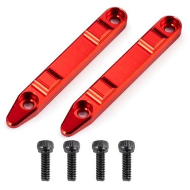 Imagem de BRKRC Trilho deslizante de teto de liga de alumínio 7075 para upgrades Arrma 1/16 1/14 Mojave GROM Desert Truck (vermelho)