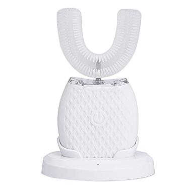 Imagem de Escova de Dentes Elétrica em Forma U para Adultos 360 Graus Sem Fio Recarregável Automática com Timer Automático 30s IPX7 Limpeza Ultrassônica Alta Frequência Experiência Escovação Rápida e Confortáve