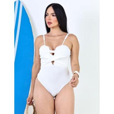 Imagem de Body Maiô Feminino Elegante com Alcinha Regulável Bojo e Forro Top Sol