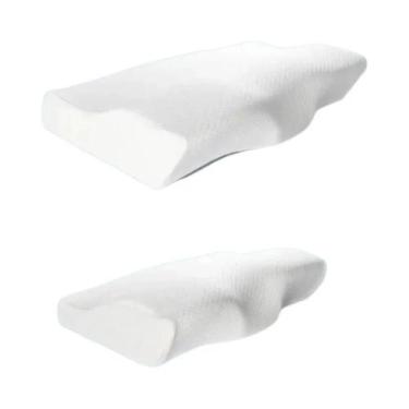 Imagem de Travesseiro Ortopédico De Espuma De Memória Para Suporte De Pescoço E 