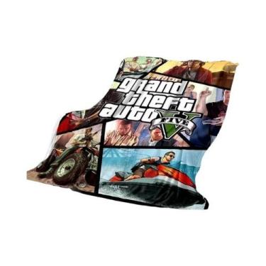 Imagem de Cobertor De Flanela Macio Grand Theft Auto Gamer Para Camas Sofás Piqu