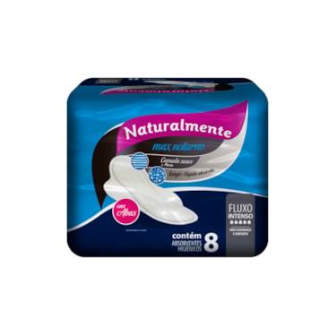 Imagem de Absorvente Naturalmente Max Noturno Com Abas 8 unidades