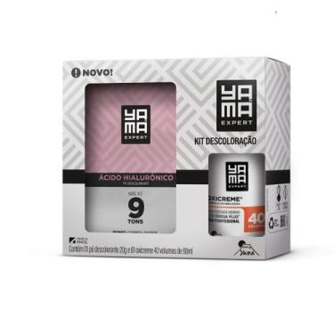 Imagem de Kit Descolorante Yamá Pó Ácido Hialurônico 20g + OX Cremosa 40 Vol 60m