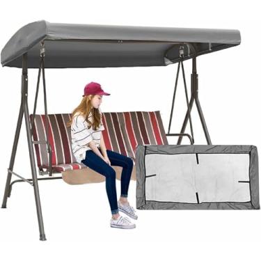 Imagem de Capa de substituição para balanço de jardim de 3 lugares, universal, impermeável, para cadeiras de balanço e redes de pátio~/