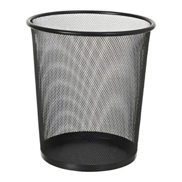 Imagem de Lixeira Cesto Aramado Metal Escritório 12 Litros Cor Preto