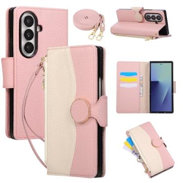 Imagem de Asuwish Capa de telefone para Samsung Galaxy Z Fold 5 PJLZWLLK EUA rosa
