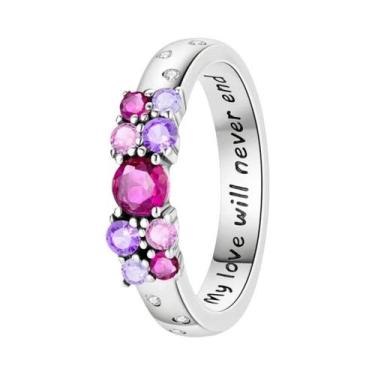 Imagem de Anéis De Amor Clássicos Em Prata Esterlina 925 Para Noivado E Aniversá