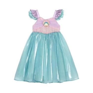 Imagem de Vestido De Princesa Ariel Da Pequena Sereia Para Meninas, Fantasia Cas