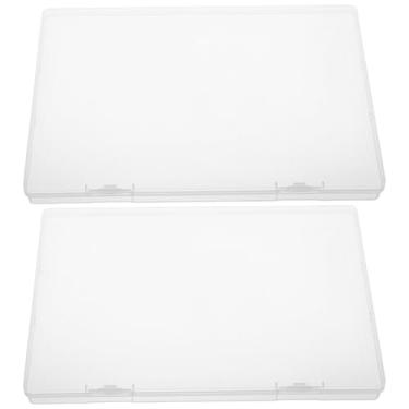 Imagem de Caixa organizadora de documentos de certidão de nascimento, 2 peças, suporte de arquivo portátil de plástico com tampa bloqueável para escritório, casa, viagem, proteção e organização de papel
