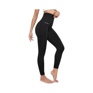 Imagem de Leggings De Yoga Femininas De Cintura Alta Sem Costura Com Efeito Leva