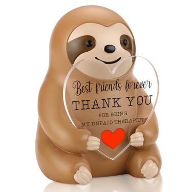 Imagem de CINRLLA Engraçado para mulheres, estatueta de preguiça decoração de mesa de agradecimento para colega de trabalho, presente de agradecimento para aniversário de melhor amiga, enfeite de prateleira de