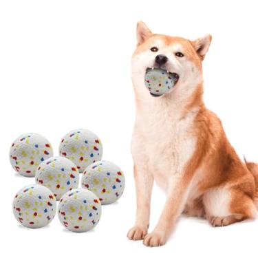 Imagem de RERBIO Pacote com 6 bolas de brinquedo para cães, material ETPU de 5 cm, bolas de substituição para máquina lançadora automática de bolas, perfeitas para cães pequenos e médios, perfeitas para