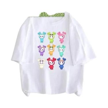 Imagem de Camiseta Feminina Estilo Coreano Harajuku Estética Kpop Twice Lovelys 
