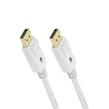 Imagem de 5+ Cabo Displayport + Displayport 1.2 - Branco - 2M - com Trava