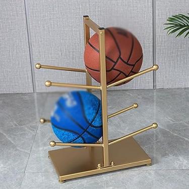 Imagem de Suporte de basquete para armazenamento de bola, vertical, horizontal, organizador de armazenamento vertical para academia, escola, camada D-2
