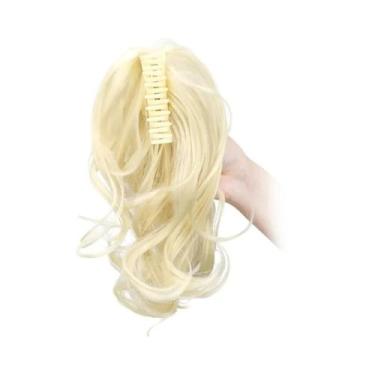 Imagem de Extensões De Rabo De Cavalo Sintético Curto E Cacheado Preto, Castanho