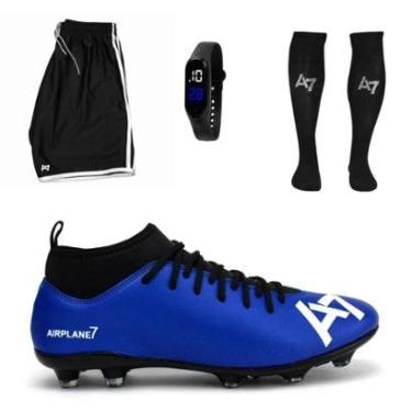 Imagem de Chuteira Botinha De Campo + Meião + Relógio + Short-Masculino