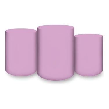 Imagem de Kit 3 Capas Cilindro Sublimado Liso - Festa Top - Lilás