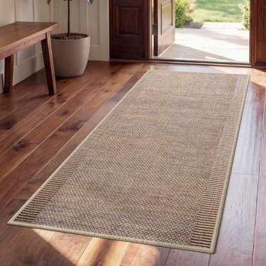 Imagem de QiCaiJia Tapete de corredor de corredor 5 x 12 cm, tapete de corredor de cozinha antiderrapante lavável, tapete fino para entrada embaixo da porta, tapete interno macio de camada baixa para lavanderia