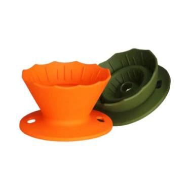 Imagem de Filtro De Café Portátil De Silicone Dobrável Reutilizável Com Funil E 