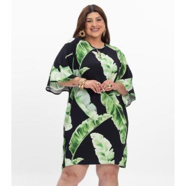 Imagem de Vestido Feminino Plus Size Curto Secret Glam Preto, Plus G2, Preto