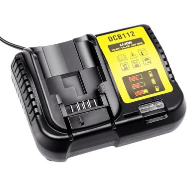 Imagem de DCB112 Carregador de bateria para DeWalt 12V-20Volt MAX iões de lítio compatível com DCB112 DCB115 DCB118 DCB102BP DCB107 carregador de bateria