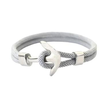Imagem de Pulseira Masculina Âncora 10 Cores Cordão 4mm Estilo Náutico Surf Prai