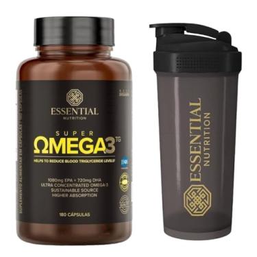 Imagem de Combo Super Ômega-3 TG Essential Nutrition - 180 Cápsulas + Coqueteleira