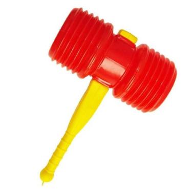 Imagem de Martelo de Plástico Vermelho - Leve e Resistente - Genérico