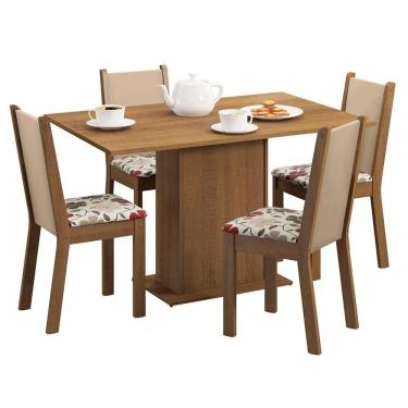 Imagem de Conjunto Sala de Jantar Talita 4 Cadeiras Madesa