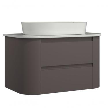 Imagem de Gabinete Suspenso Para Banheiro Estela 2g 80cm Havana