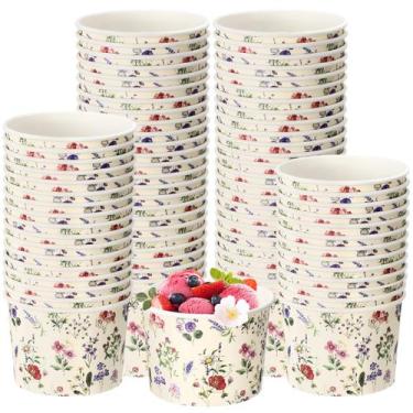 Imagem de Copos de sobremesa descartáveis Funnymoom Wildflower 270 ml, pacote co