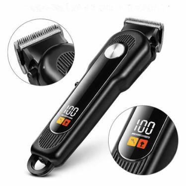 Imagem de Máquina Cortador Cabelo Barbeador Sem Fio Profissional Aparador de Pel