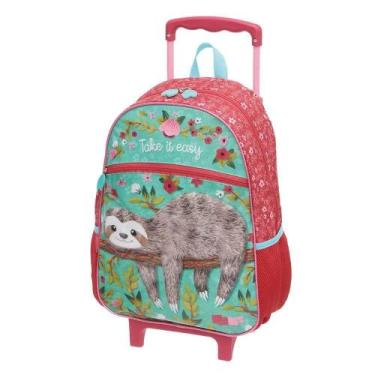 Imagem de Mochila Grande Com Rodinha Escolar Infantil Bicho Preguiça - Pacific