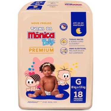 Imagem de Fralda turma da monica premium jumbo 18 tiras - g - Turma Da Mônica