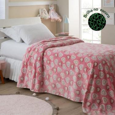 Imagem de Cobertor manta infantil brilha no escuro fleece fluorescente magica - 