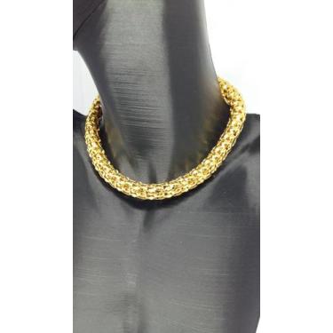 Imagem de Colar Choker 7mmLuxjóias Premium 40cm Banhado a Ouro - Luxjoias